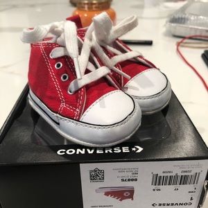 red converse crib shoes